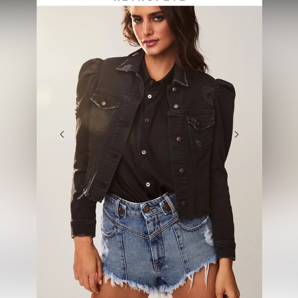 SOLD đź’™Retrofete Rissa Jacket Medium in Light Onyx - Picture 1 of 7